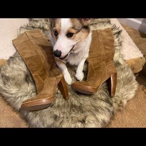 KORS Michael Kors tan suede boots